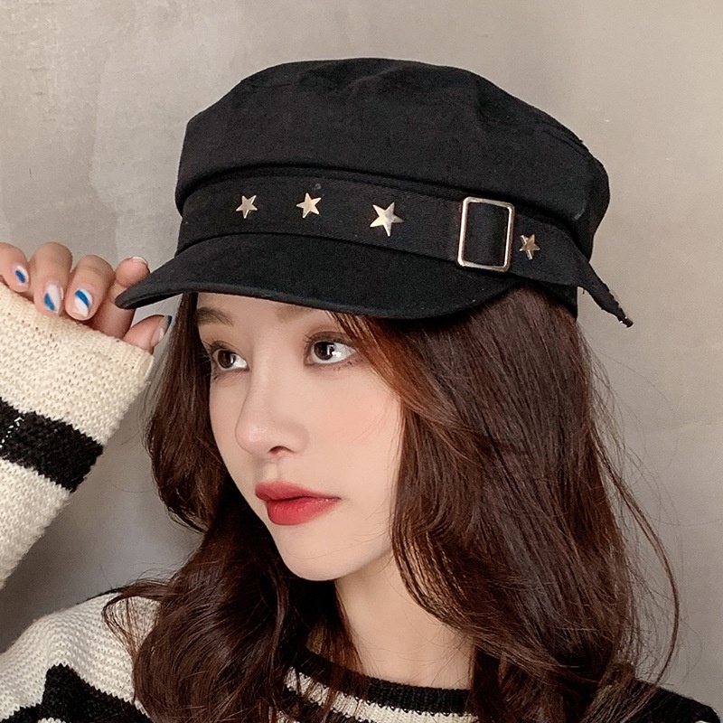 Outdoor Travel British Style Retro Trendy Women Girls Fivepointed Star