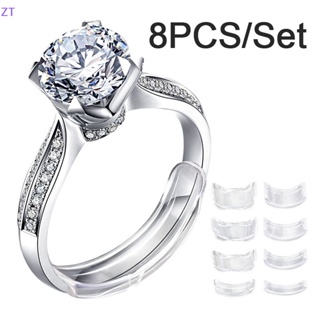 Ring Size Adjuster for Loose Rings, Pack of 12 Clear Invisible Jewelry  Sizer, Spring Telephone Line Adjustment Ring Guard Resizer Make Ring Smaller  to Fit Fingers for Women 