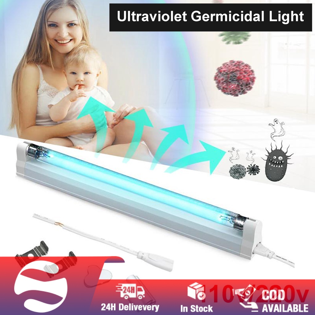 110v/220v 8W Ultraviolet Germicidal Light T5 Tube With Fixture UVC