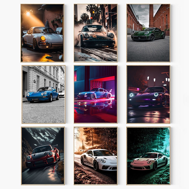 Luxury Sport Car Poster Supercar Posters Canvas Painting Wall Art