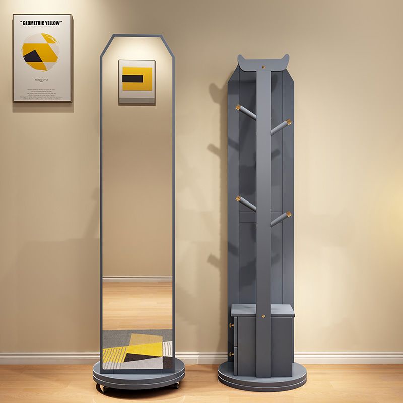 Solid wood dressing mirror fullbody mirror floor mirror home fitting mirror bedroom rotatable