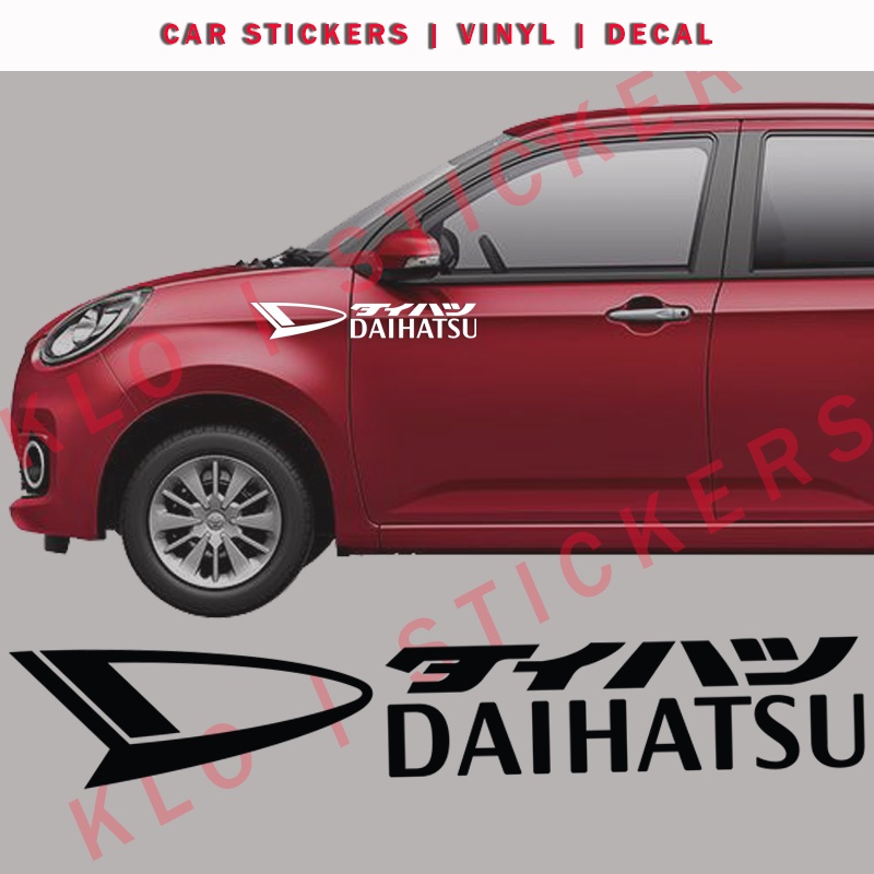 x2 Daihatsu Japan Logo Side Door Car Stickers Decal Myvi Passo Viva ...