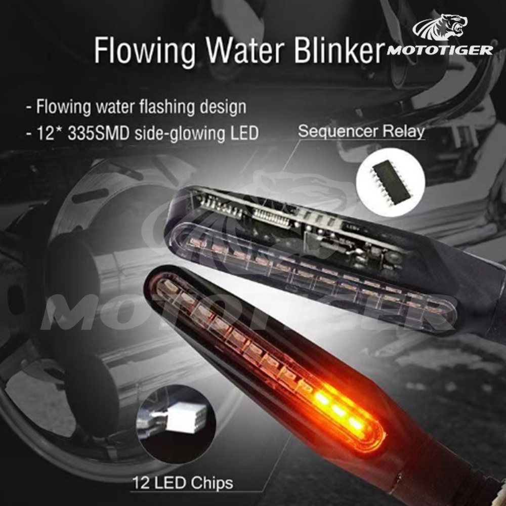 2pcs Motorcycle Universal Turn Signal Running Light Anticollision