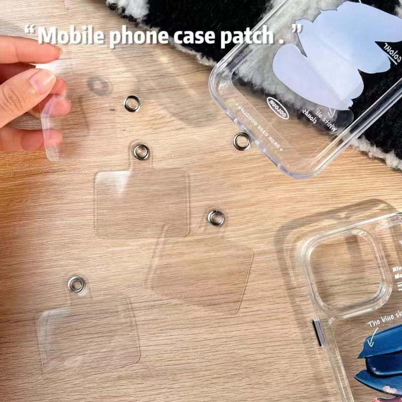 Product image Anti-fall Anti-lost Universal Mobile Phone Lanyard Patch Anti-lost Fixed Card Shell Connection Pendant Without Lanyard Hole Transparent Clip key chain 8