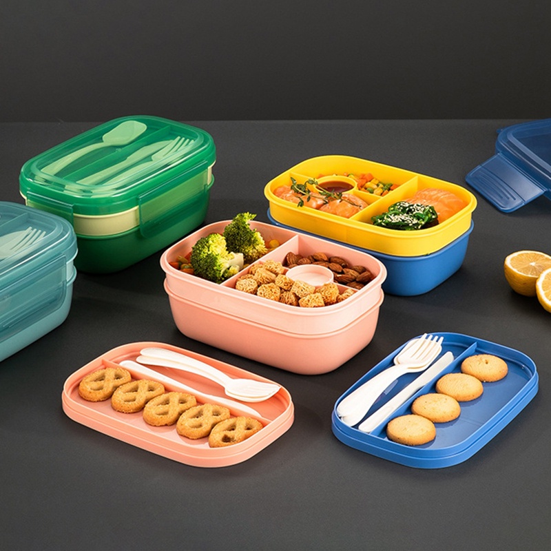 Abandon 3 Stackable Bento Lunch Containers Modern Minimalist Design ...