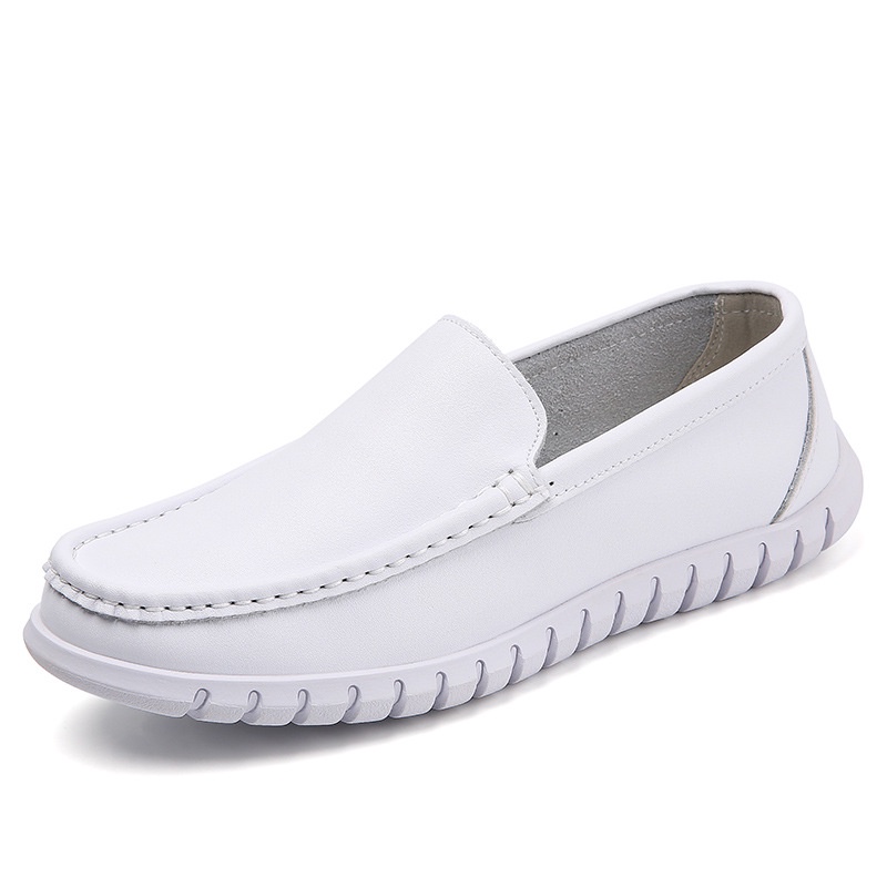 New Factory Outlet Nursing Shoes Men'S Flat -Bottomed White Breathable ...