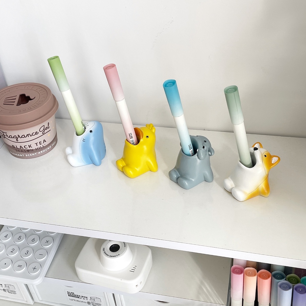 MOHAMM1pc Cartoon Animals Pen Container for Desk Stationery Storage ...