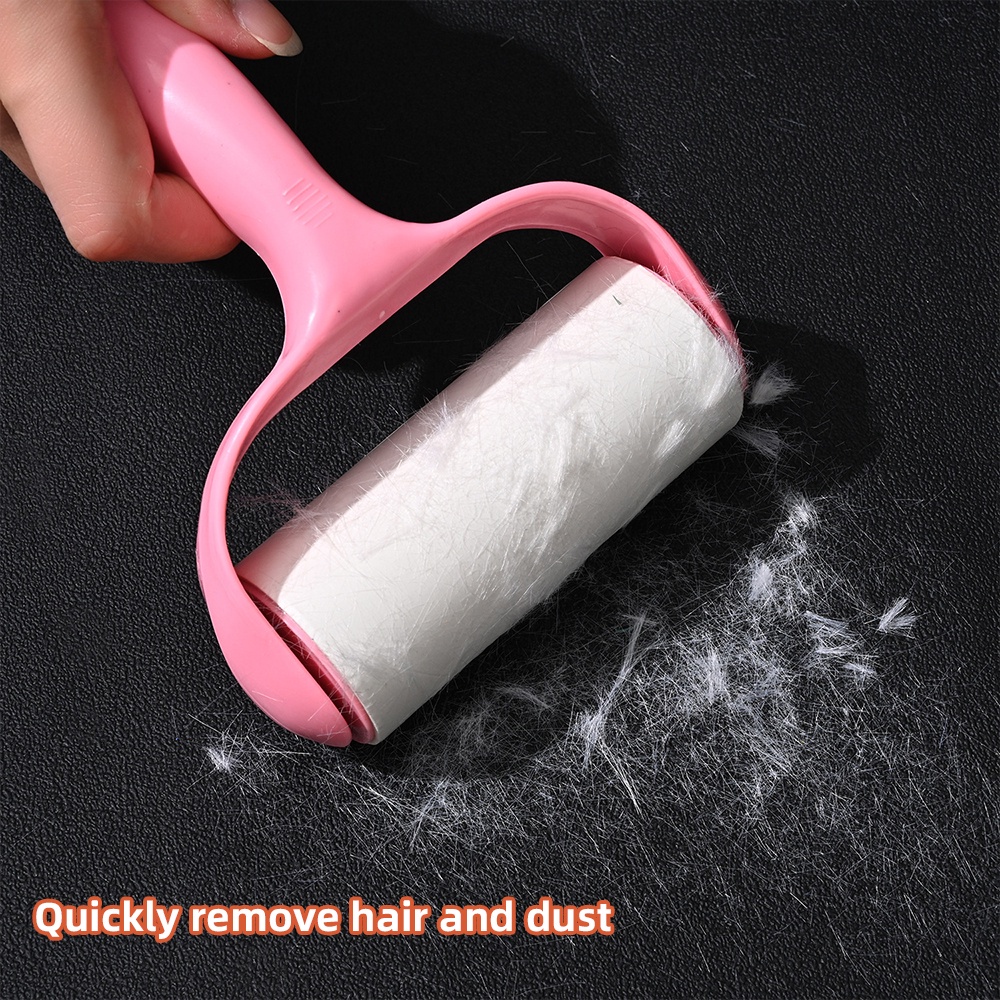 Tearable Roll Paper Sticky Dust Remover Clothes Pet Hair Roller Cleaner ...