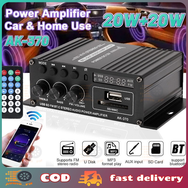 40w Mini Audio Amplifier Home Amplifier Bluetooth-free Auto Stereo ...