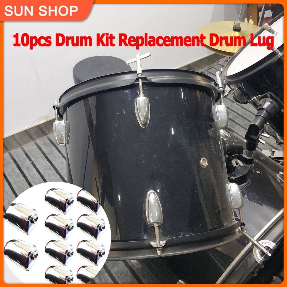 10pcs Drum Kit Replacement Drum Lug Replacement End Tom Drum Mount Lugs