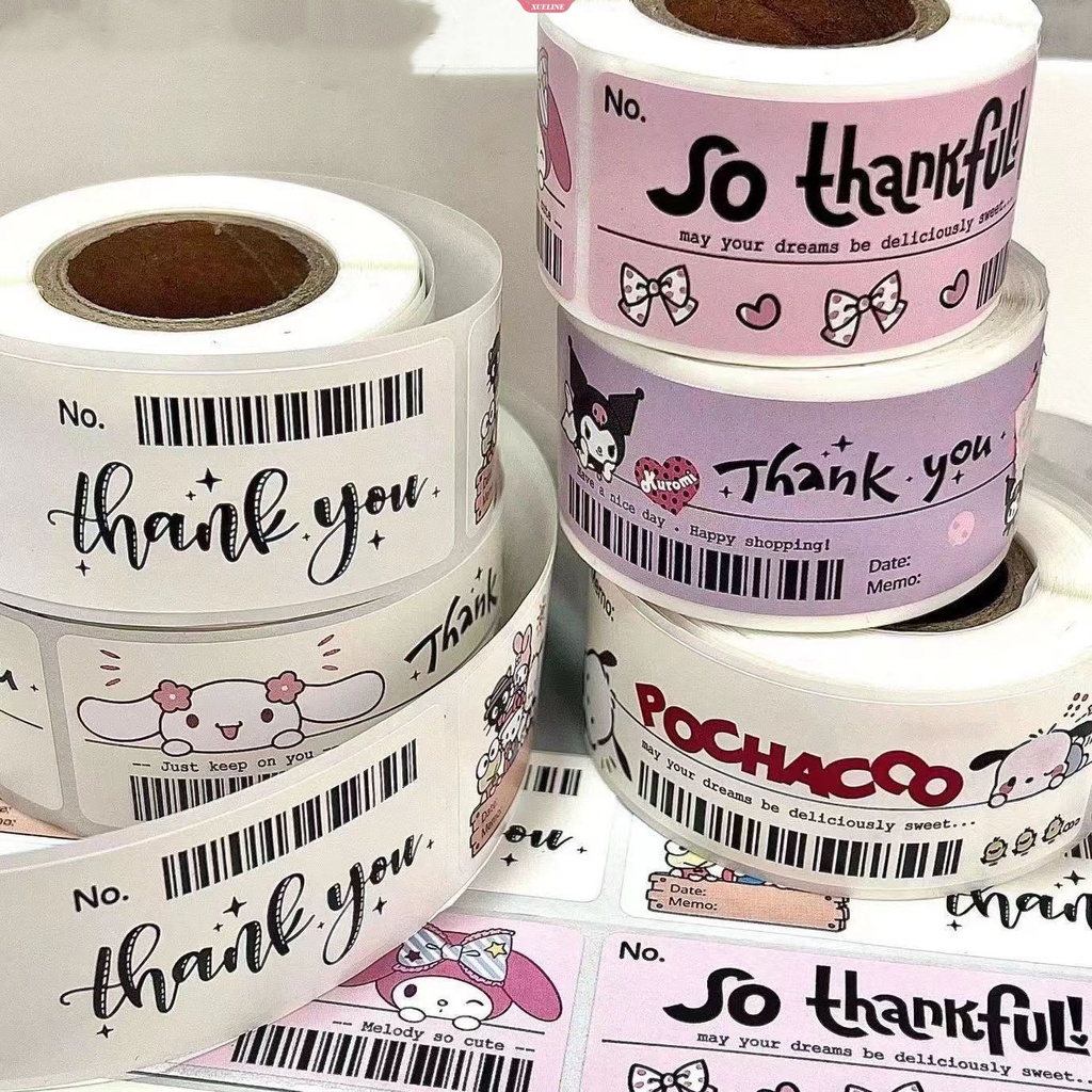 2.5*7.6cm Cartoon Sanrio Kuromi Children Sticker Label Thank You Cute ...