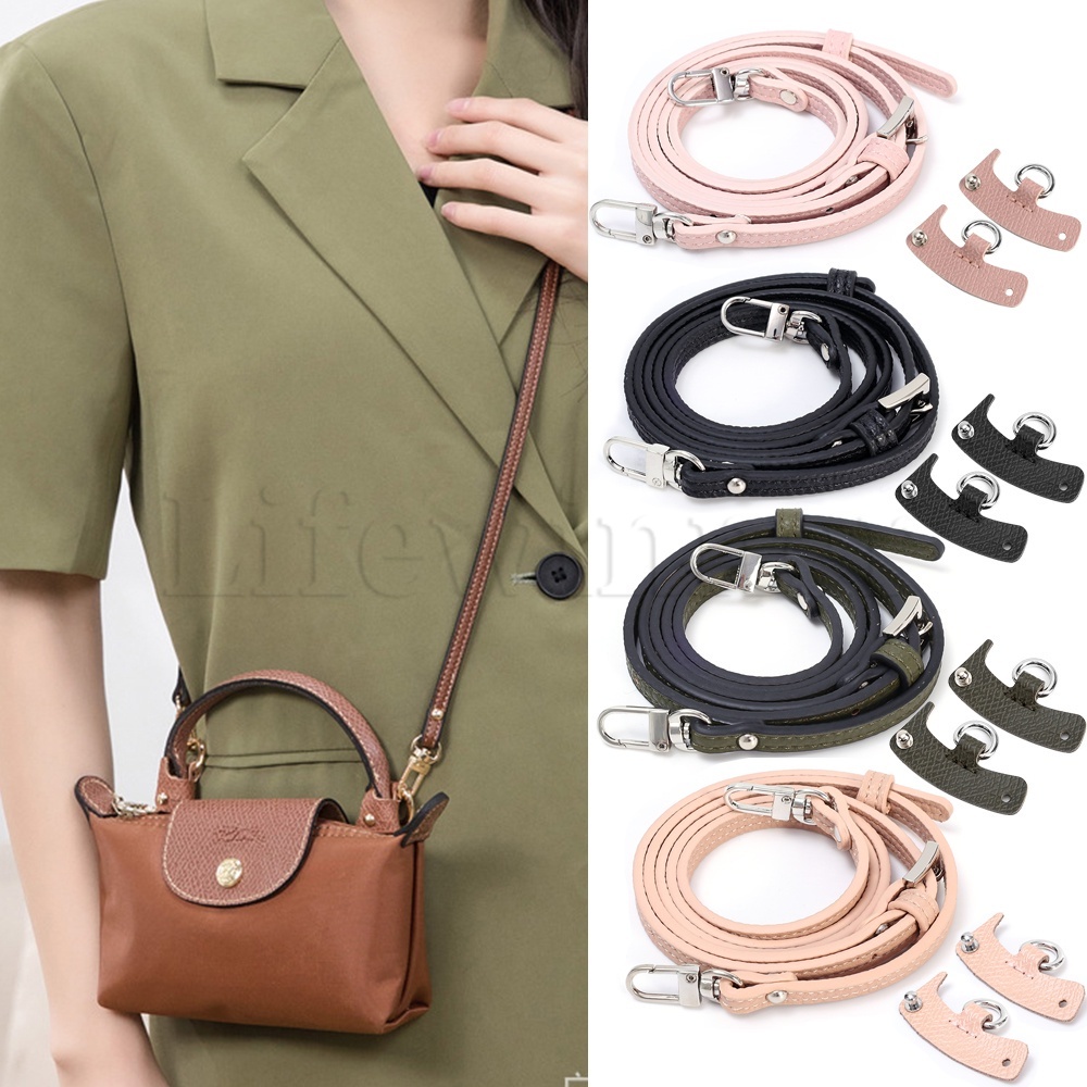 1Set Leather DIY Bag Strap Transformation For Longchamp Mini Tote Bag