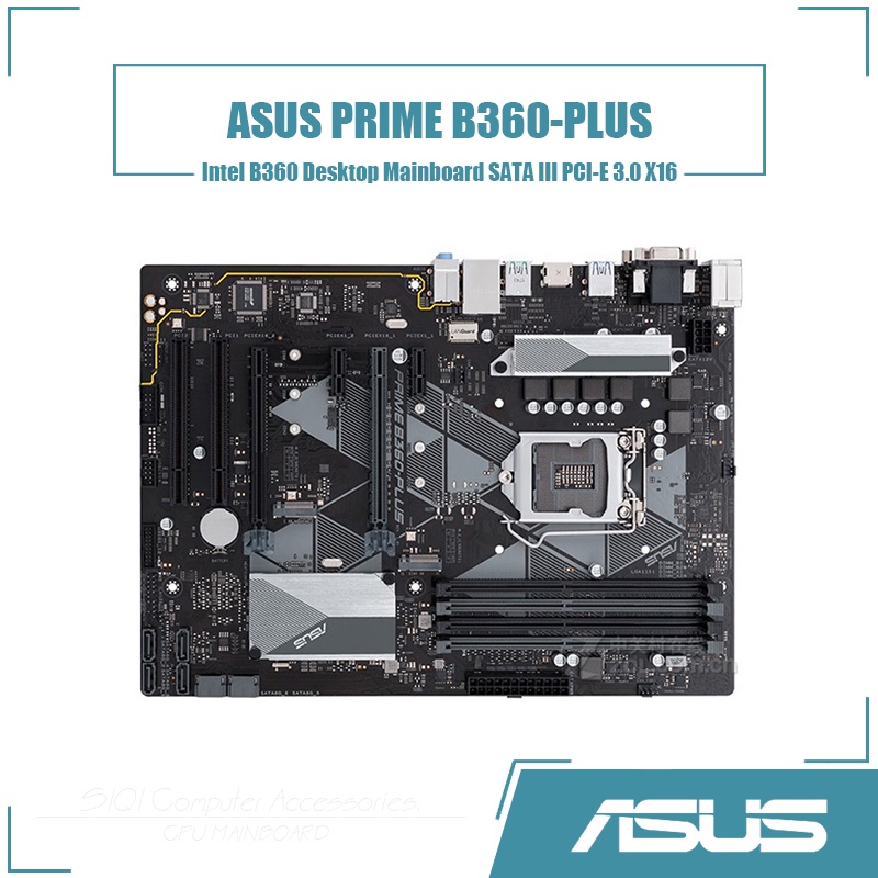 ASUS PRIME B360PLUS Computer Motherboard LGA 1151 DDR4 64G For Intel