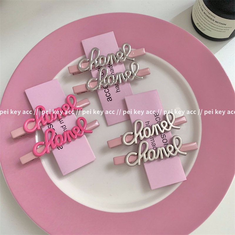Korean Version New Style Gentle Hair Clip Metal Pink Hair Clip Fashion