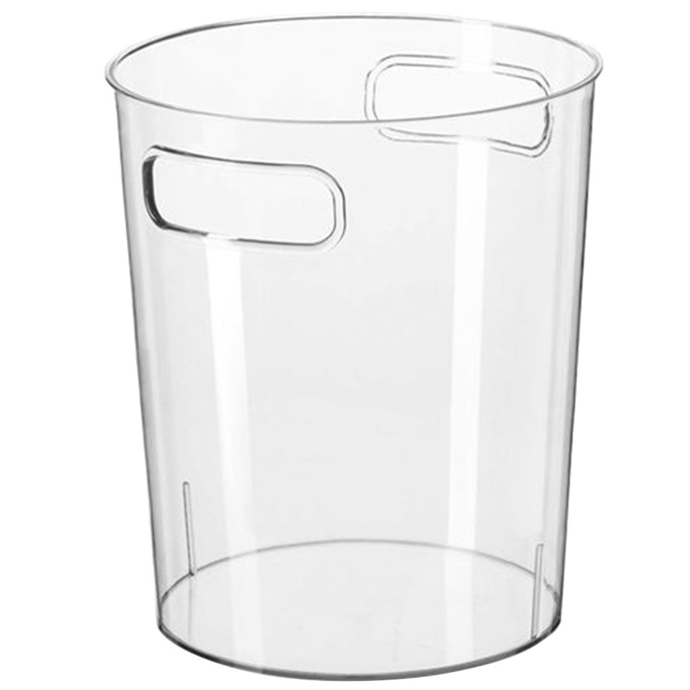 Clear Container Large Garbage Can Office Waste Basket Wastepaper Food