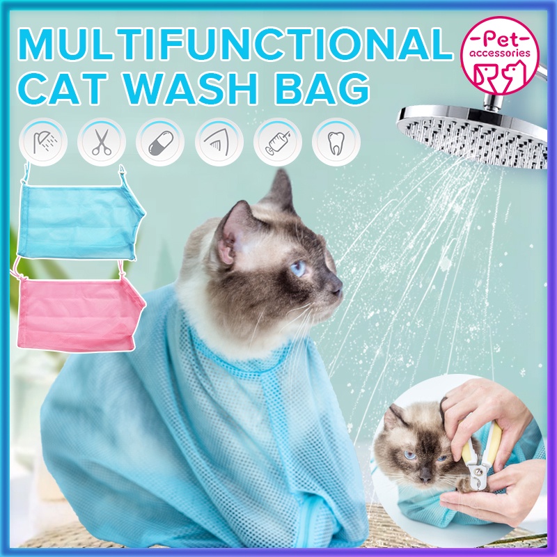 Cat bath bag Cat hair care nails grooming bag Shopee Philippines