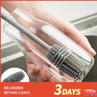 3 in 1 Multifunctional Cleaning Brush,Multi-Functional Insulation Cup Crevice  Cleaning Tools,Multipurpose Bottle Gap Cleaner Brush,3 in 1Cup Lid Cleaning  Brush Set,Home Kitchen Cleaning Tools Gray
