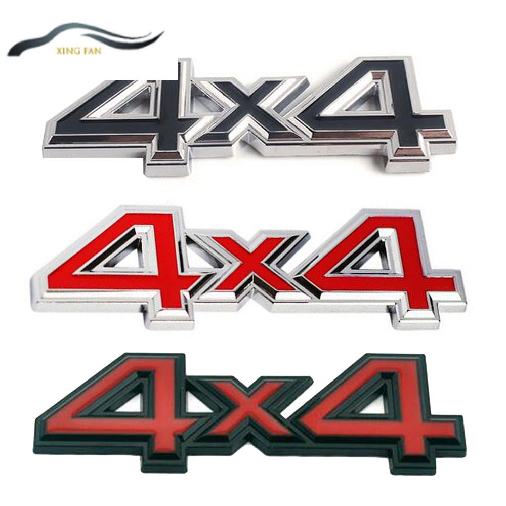 XINFAN 1Pcs 3D Metal 4X4 Four-Wheel Drive Car Sticker Emblem Badge ...