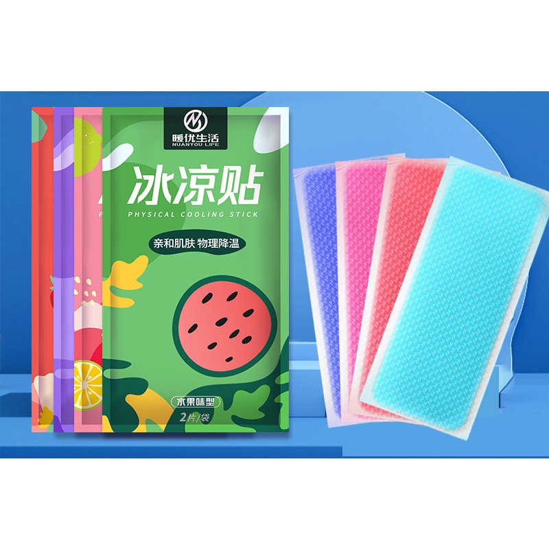 Summer Fruit Flavor Cooling Cooling Cooling Stickers Ice Stickers