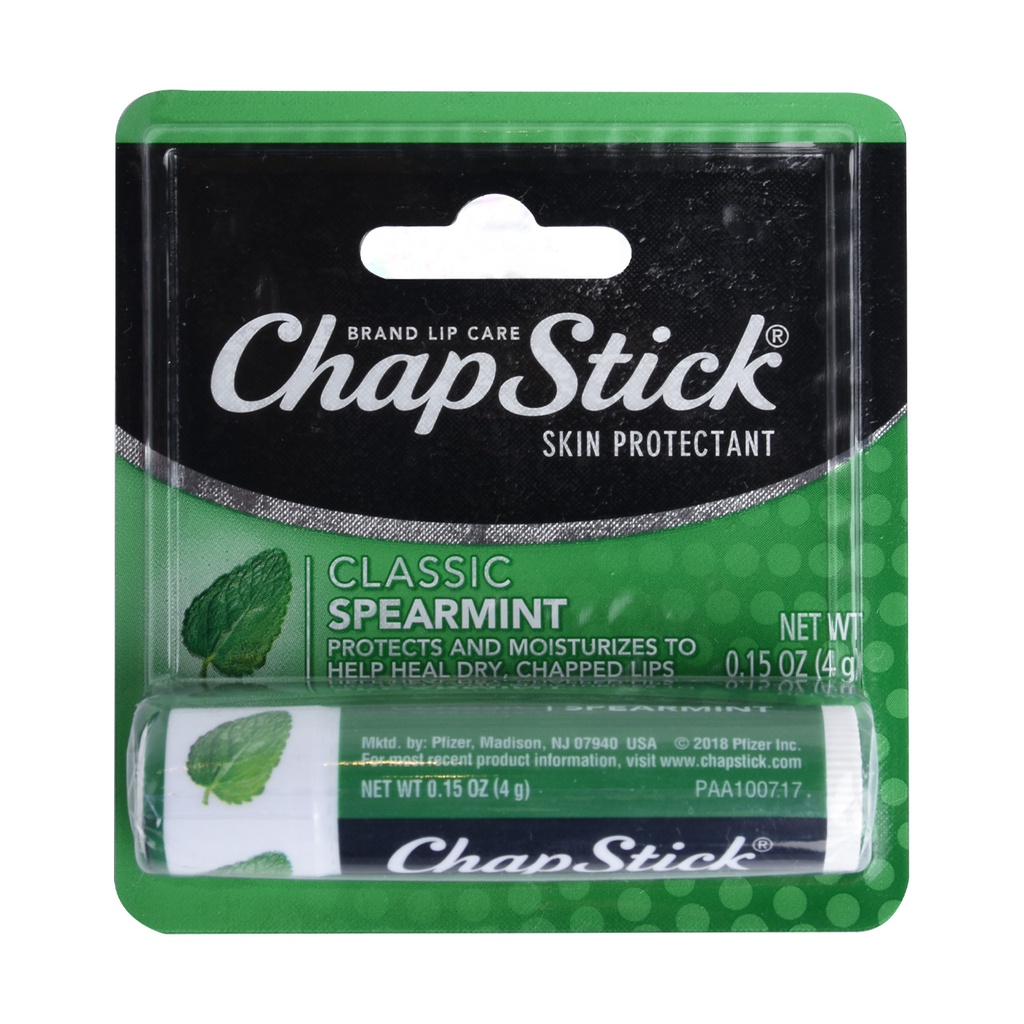 CHAPSTICK Classic Spearmint Lip Balm Helps Prevent and Heal Dry