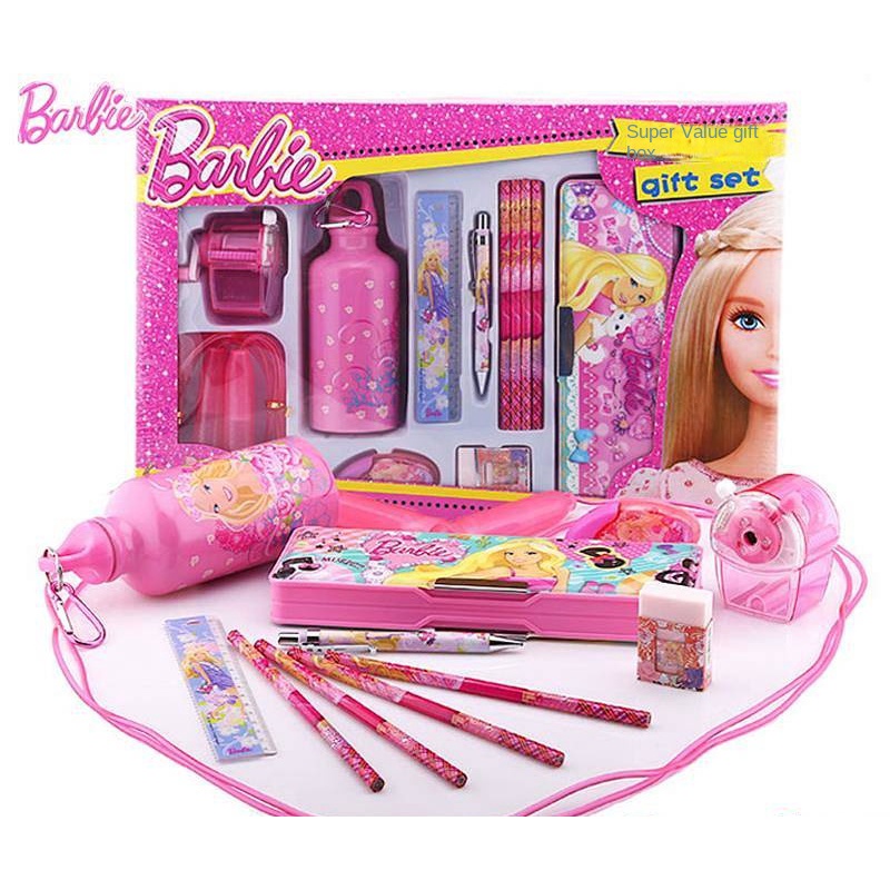 Barbie Children's Stationery Set Gift Box Primary School Student Children's Day Gift Girl Multi