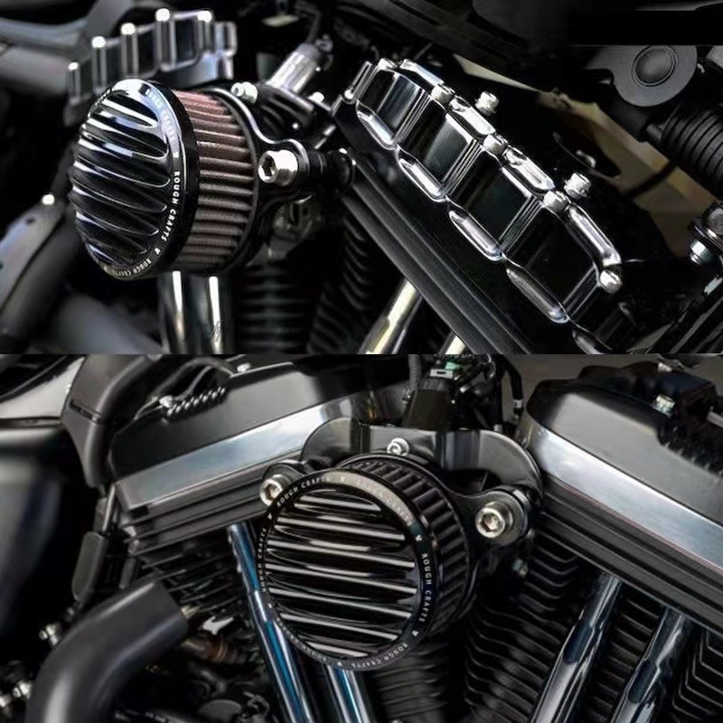 Motorcycle CNC Air Cleaner Intake Filter System Kit For Harley ...