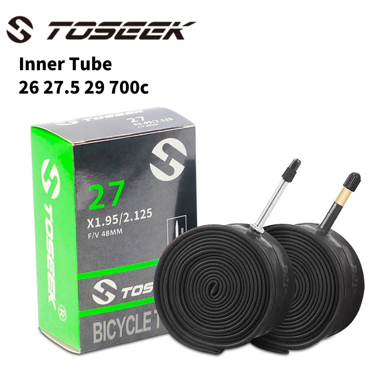 TOSEEK Bicycle Inner Tube 26 27.5 29 700c Mountain Bike MTB Road Bike