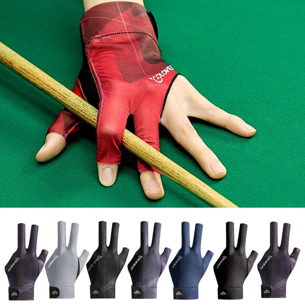 Elastic 3 Fingers Billiard Gloves Left & Right Hand Snooker Glove Carom