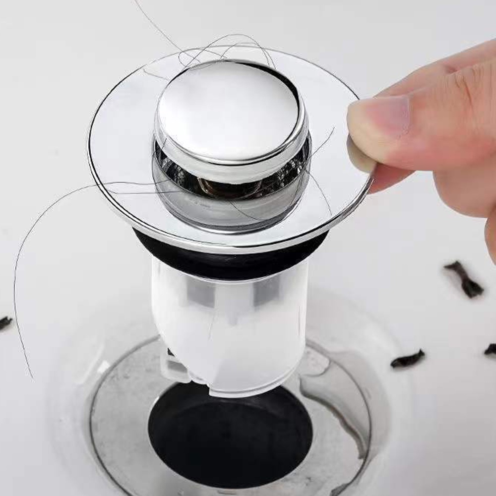 Press Bounce Basin Popup Drain Filter Bathroom Shower Sink Filter Plug
