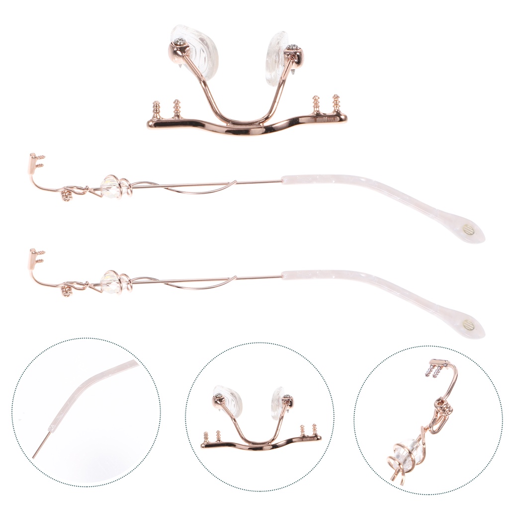 [READY STOCK] Spectacle Legs Metallic Glasses Eyewear Arm Frame