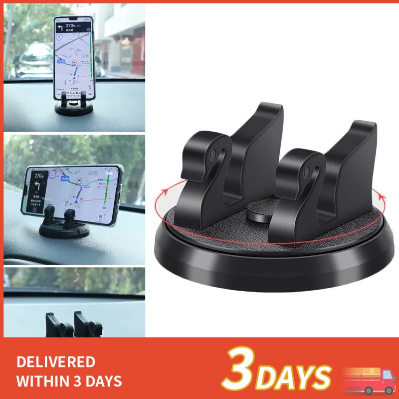 Car Rotating Phone Holder Dashboard Sticking Mount 360 Rotation