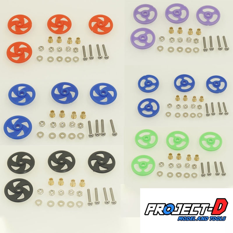 project D mini 4wd racing car plastic roller 19mm 1 set for new player