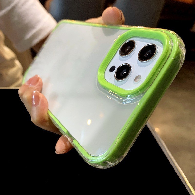 in case Candy Color Border Shockproof Phone Case For iPhone 13