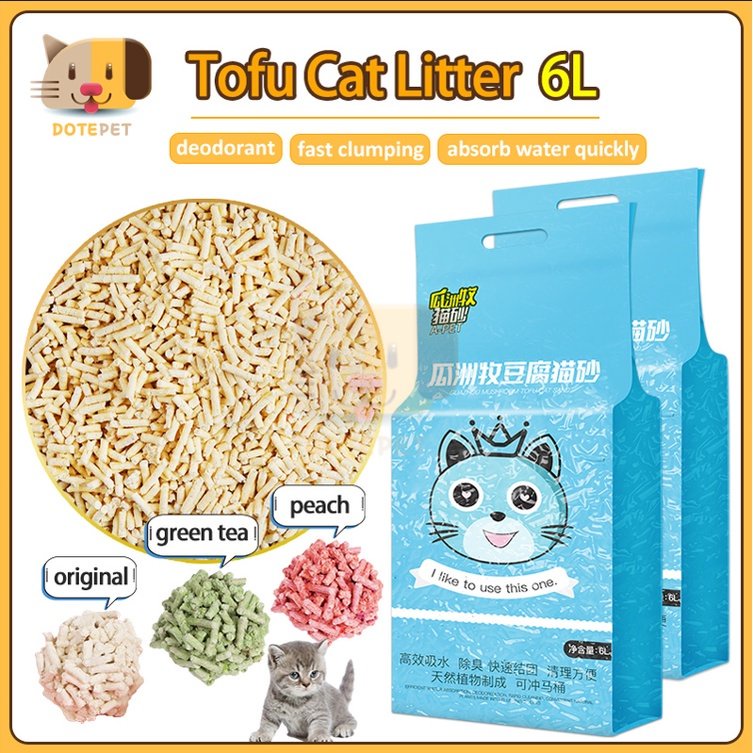 Upgraded Cat Litter 6L Food Grade Plant Tofu Residue Made tofu cat