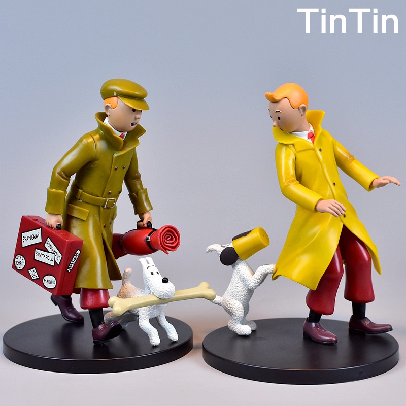 The Adventures of Tintin-Tintin + Snow White Model Doll Toy Model Car ...