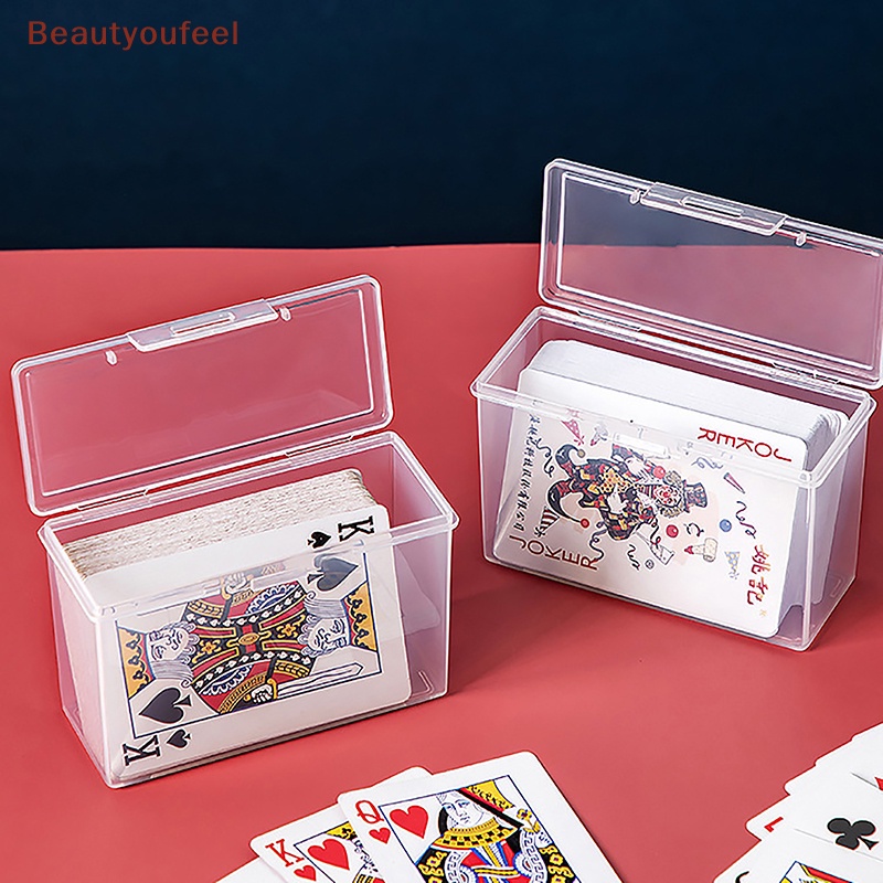 Beautyoufeel New Transparent Plastic Boxes Playing Cards Container PP ...