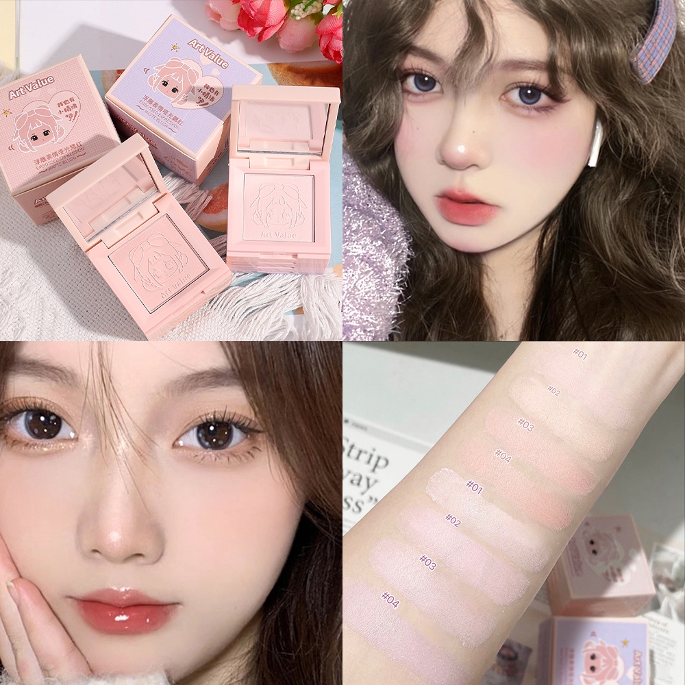 4 In 1 Pearlescent Glitter Eye Shadow Plate/ Delicate Silky Smooth