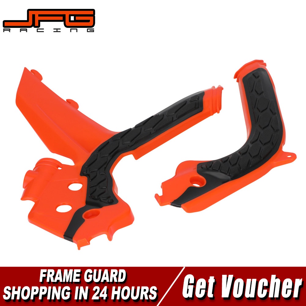 Protezione Forcella Anteriore Moto JFG RACING | Coppia Parafanghi In Plastica Per Husqvarna/KTM 2015-2021 | Antipolvere Ammortizzatore