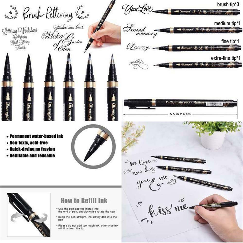 Brush Calligraphy Practice Writing Pen Soft Brush Scripture Copying 