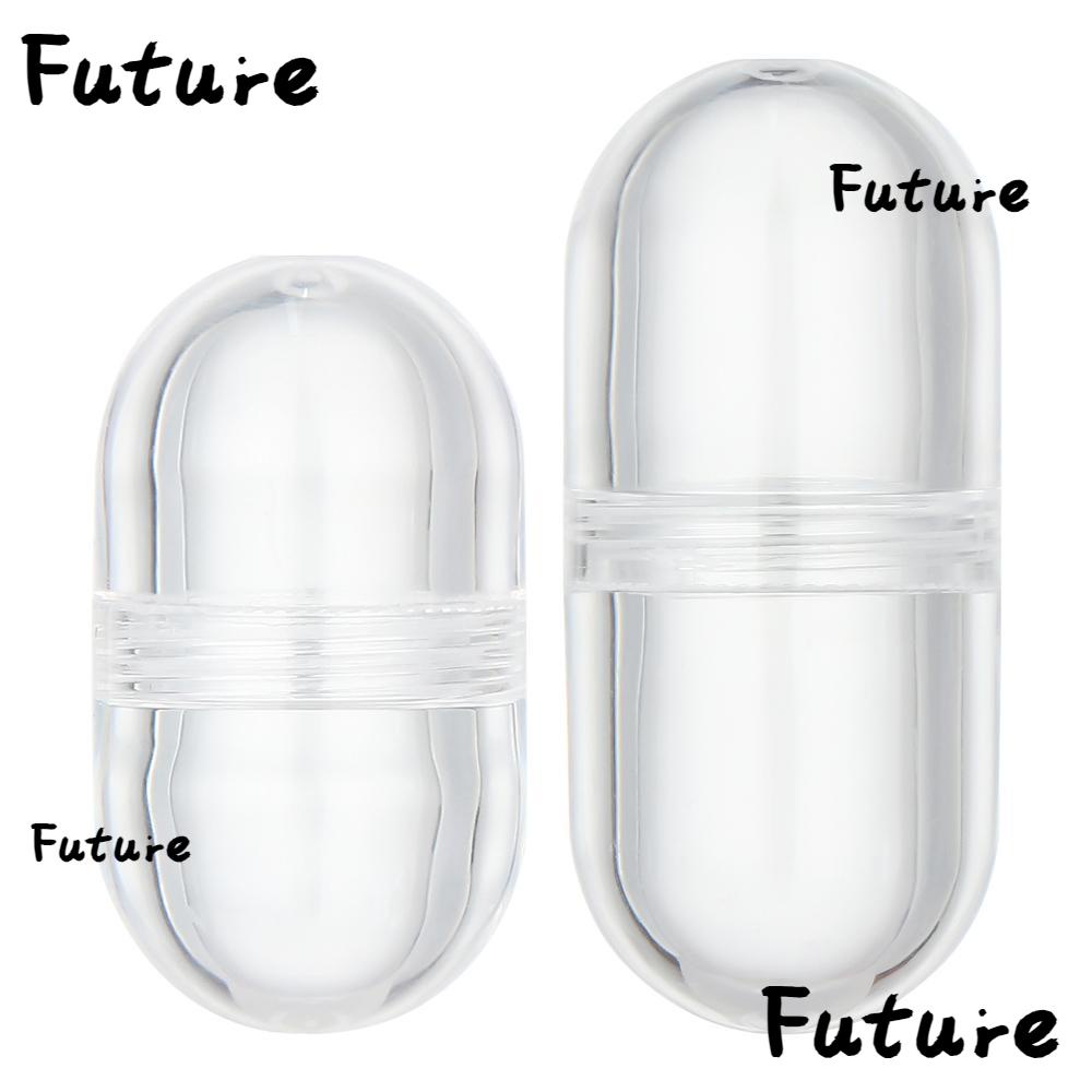 FUTURE 5Pcs/set Mini Empty Capsule Shell Transparent Storage Box Pill ...