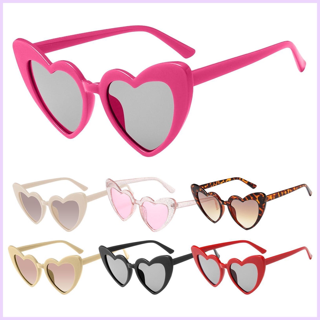 Barbie's same heart-shaped ladies sunglasses fashion heart-shaped  sunglasses trend peach heart glasses Anti-UV allowph