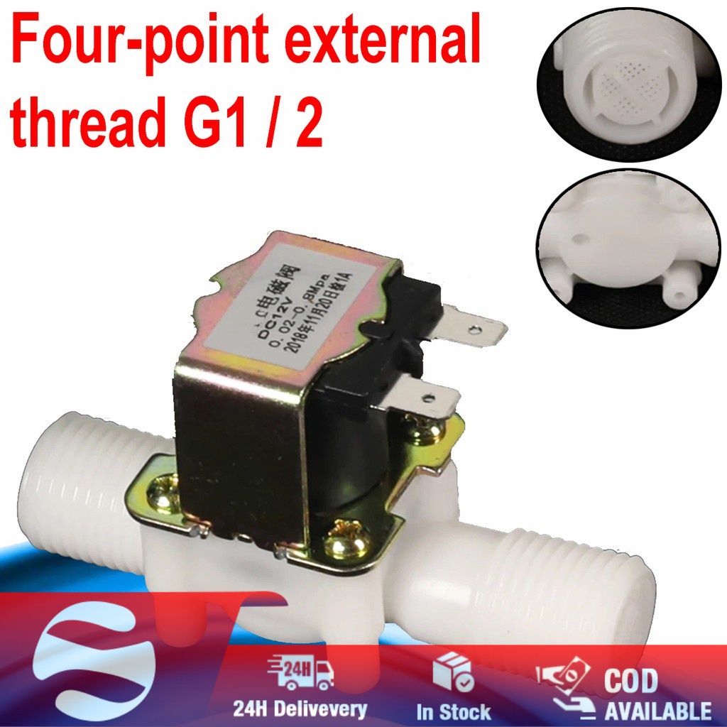Four-point external thread 1/2 solenoid valve DC12V Magnetic Water ...