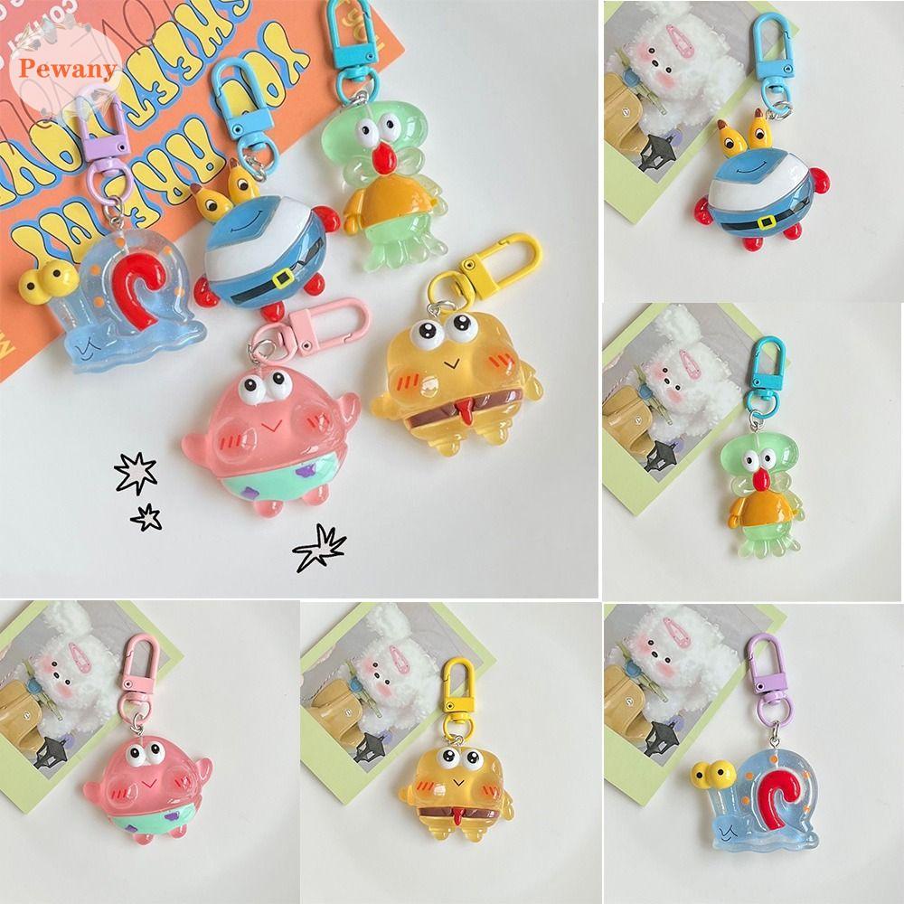 PEWANYZZ SpongeBob Key Chain, SpongeBob SquarePants Shining, Cute Resin ...