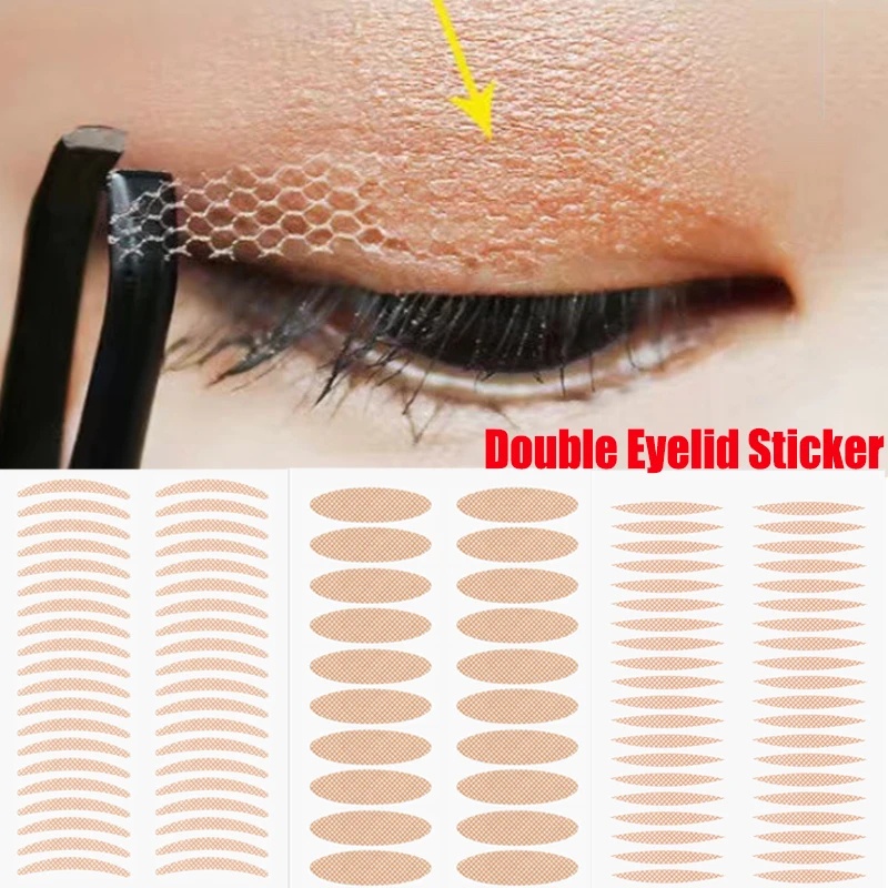 1Sheet Invisible Double Eyelid Stickers/Breathable Lace Mesh Eyelid ...