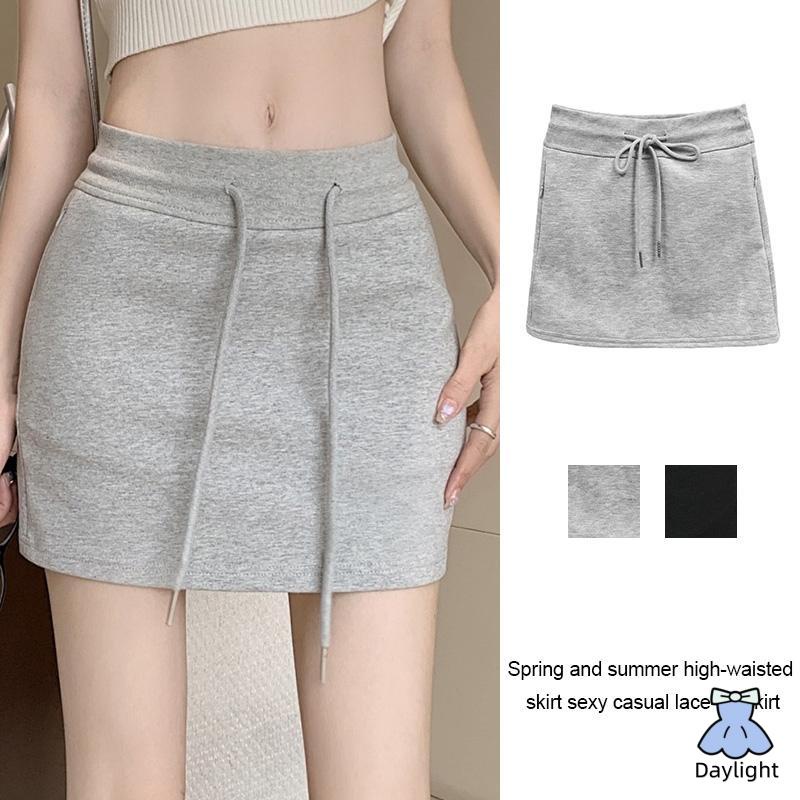 ACEWIN High Waist Side Drawstring Short Skirt (Size S-XL) 601283