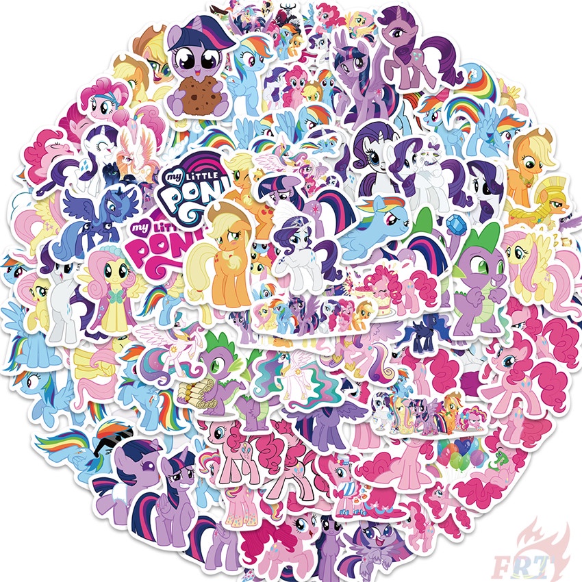 100Pcs/Set My Little Pony Stickers DIY Fashion Waterproof Doodle Decals ...