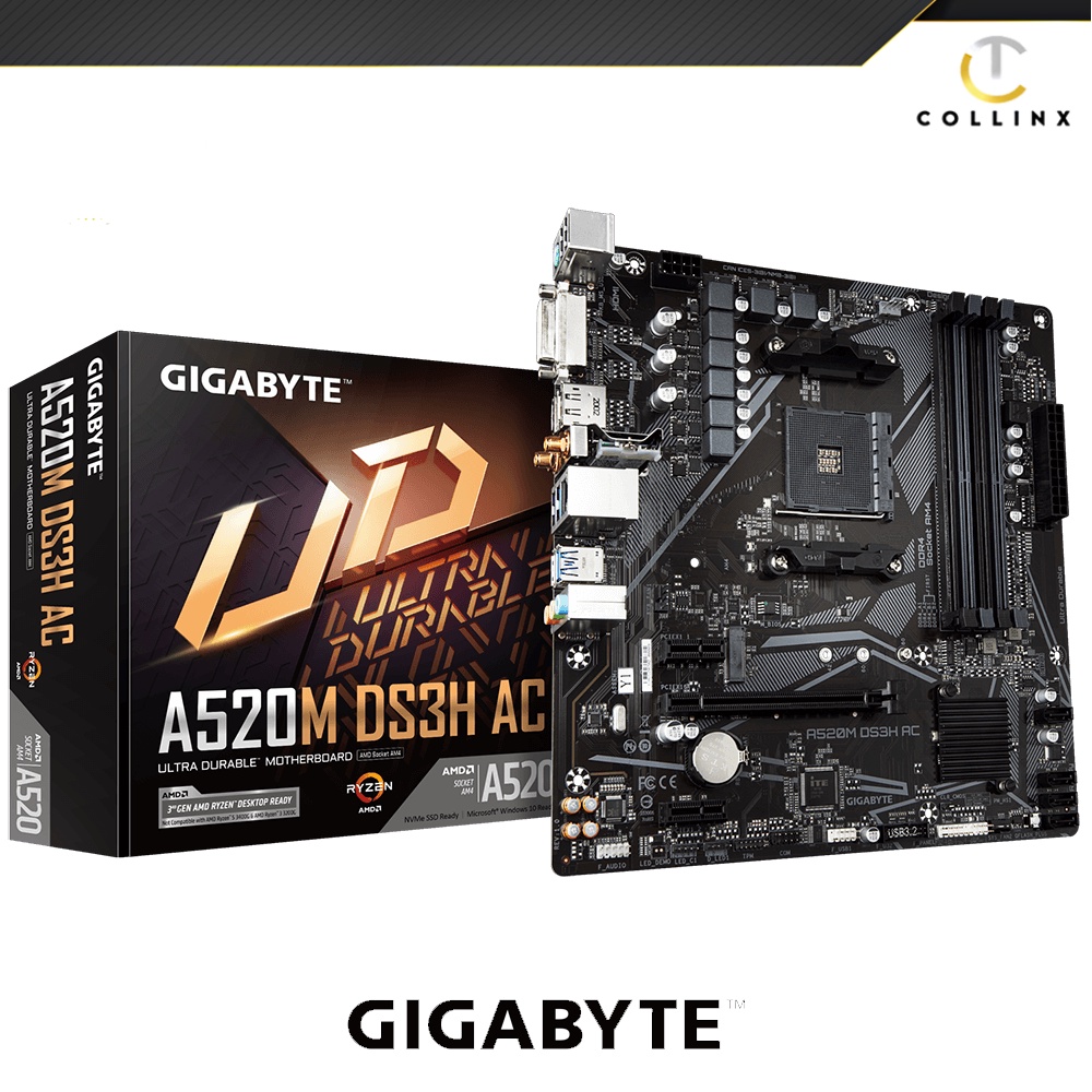 GIGABYTE GAA520MDS3HAC Motherboard QFlash Plus Update BIOS