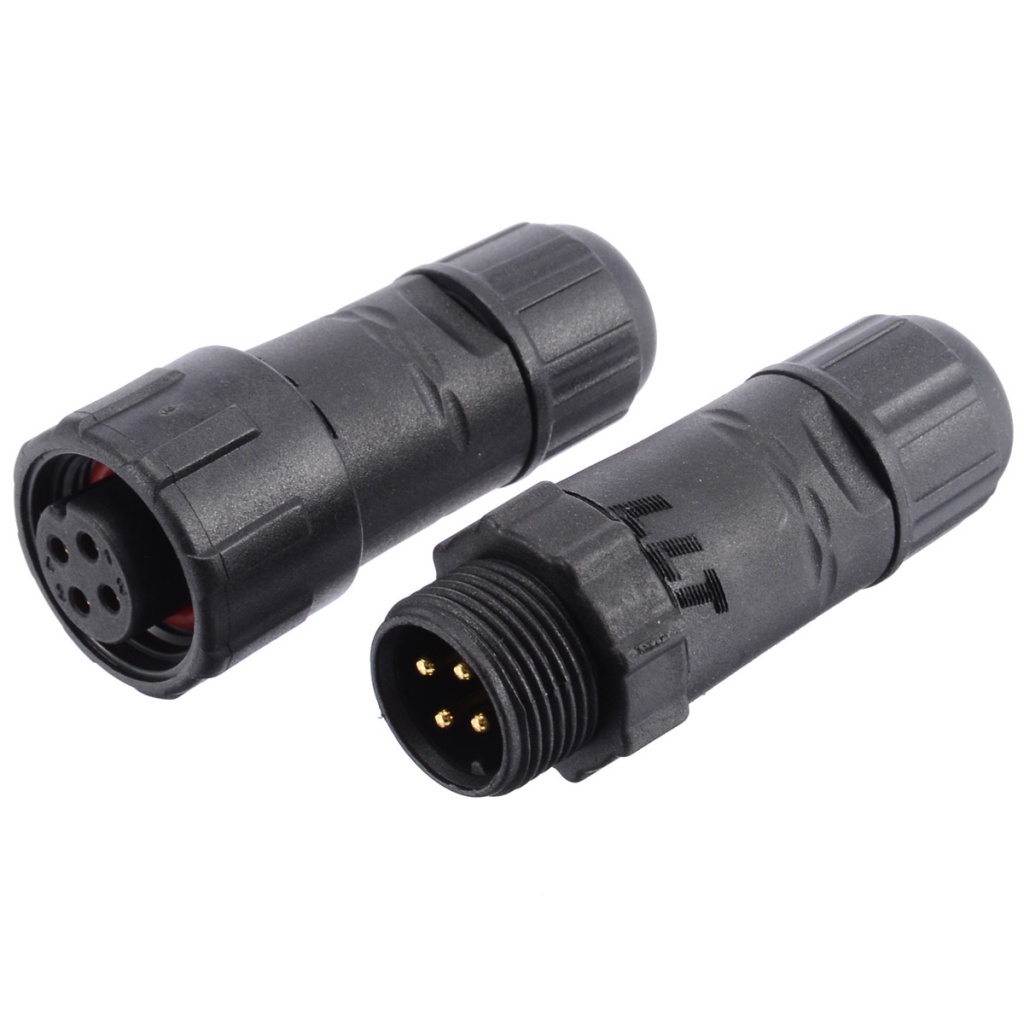 Industrial M14 Waterproof Connector M14 4-Core Male Female Plug 5G Base ...