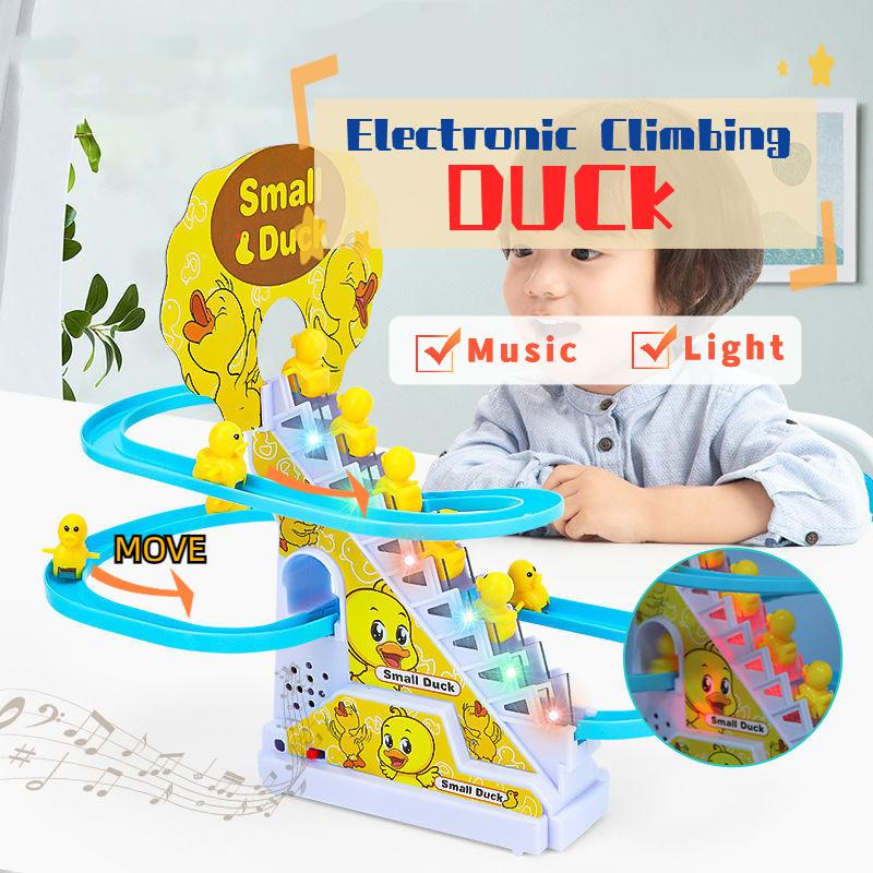 Little Duck Stair Climbing Track Toy With Dynamic Music And Light ...