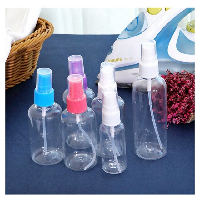 Transparent Empty Spray Bottles Plastic Mini Refillable Container Empty ...